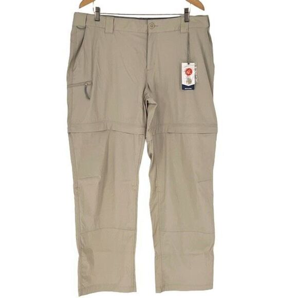 Bass Pro Women's Peyote Ultimate Angler Convertible Pants Beige Size 18 NWT - Picture 1 of 9